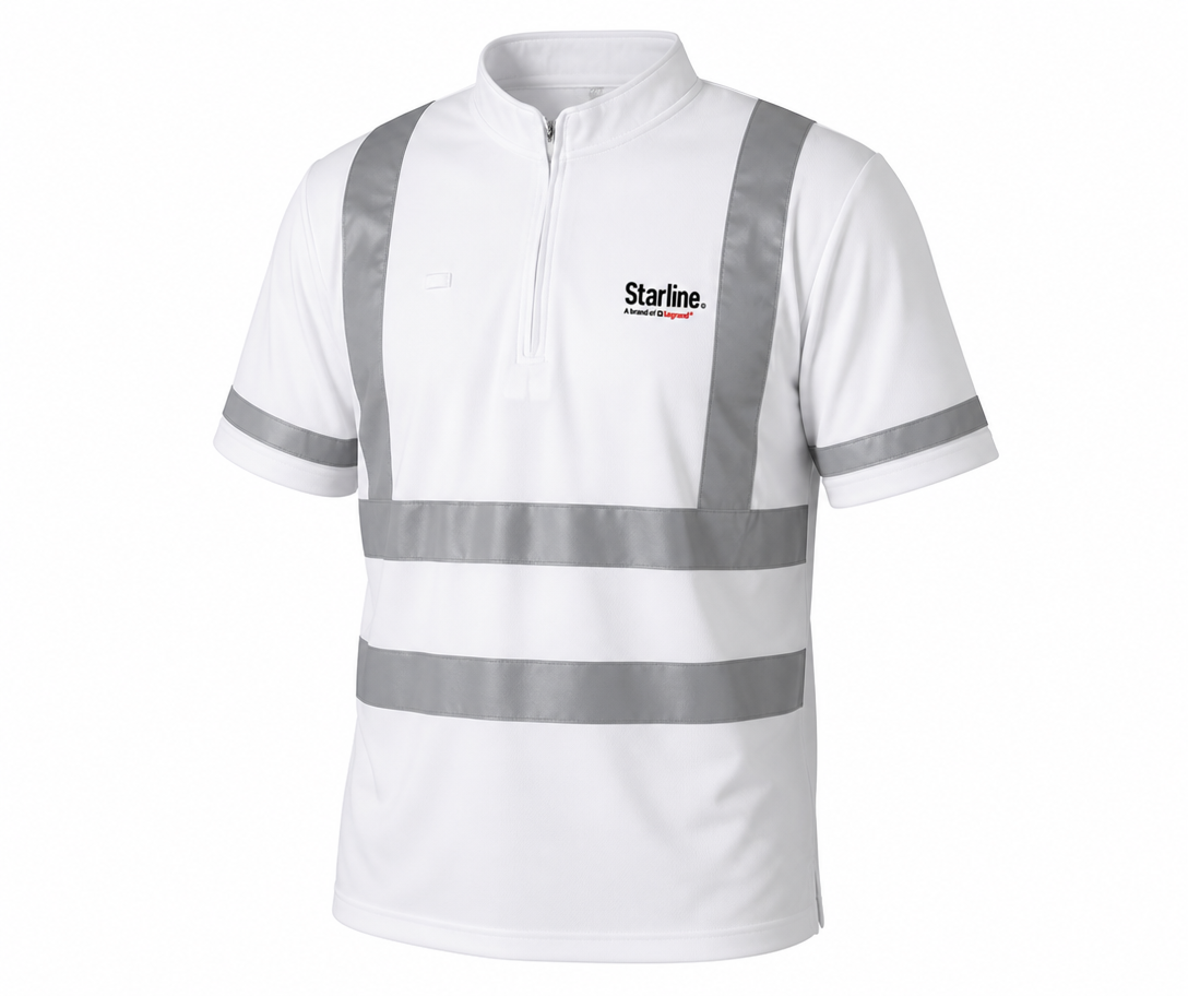 Hi-Vis Polo — Mandarin Zip — Cotton Planet Hi-Vis Workwear